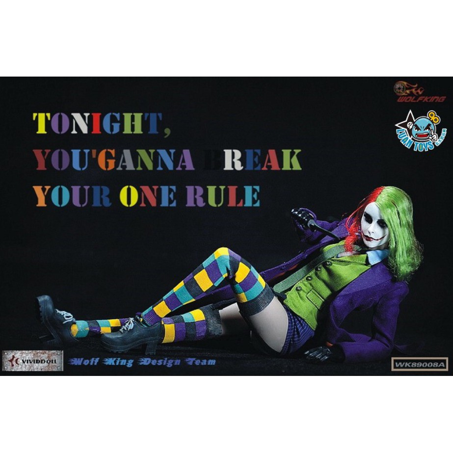 （Ｊ）🔥限量🔥 ✨WOLFKING✨ 小丑女 Female Joker 12吋 公仔模型 WK89008A