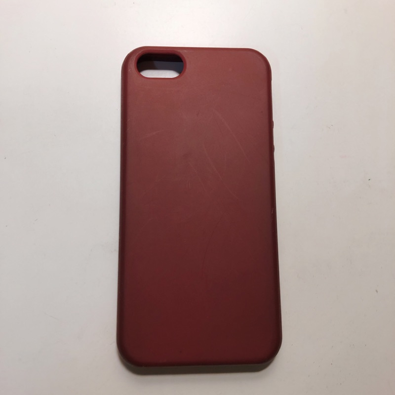 iPhone 5/5s/se 二手手機殼 全包 軟殼 素色 質感 咖啡 紅棕