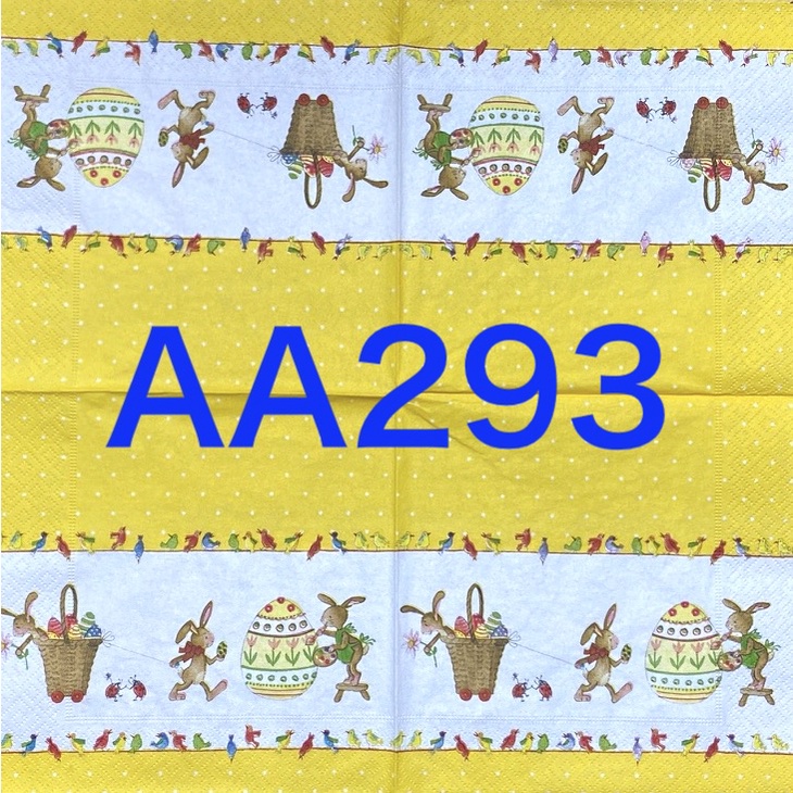 波弟木器彩繪拼貼/蝶古巴特餐巾紙/AA293/復活節彩蛋兔子