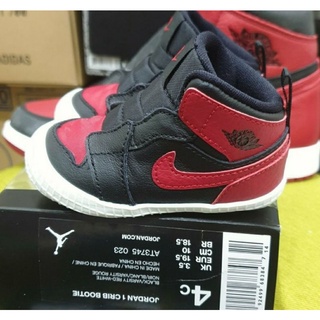 台灣公司貨 nike air jordan 1 黑紅 4c 嬰兒鞋 學步鞋 10cm