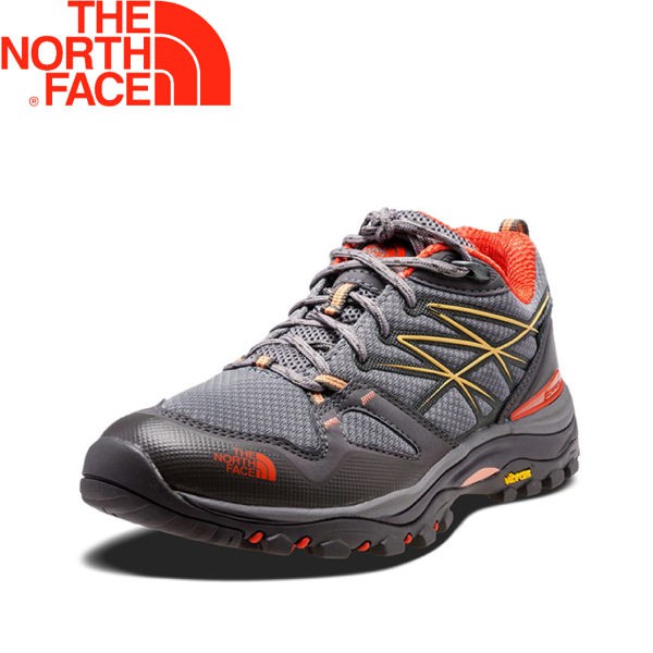 【The North Face 美國 女款 GTX 低筒健行鞋《灰/橘》】44FV/防水透氣/耐磨登山鞋/越野/悠遊山水