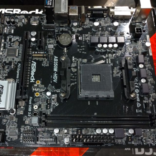 華擎 Asrock AB350M-HDV AM4 AMD Ryzen 用主機板