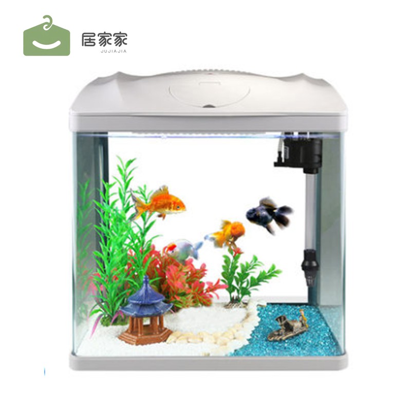 魚缸水族箱客廳小型桌面生態金魚玻璃缸 2v 110v使用需自備變壓器 蝦皮購物