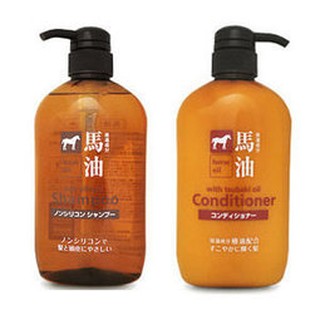 日本進口 日本製 KUMANO 熊野馬油無矽靈洗髮精 無矽靈潤絲精 600ml 全新品 有中文標籤