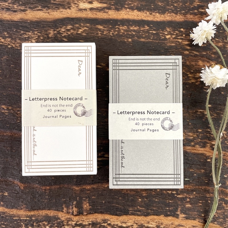 牽筆文具社 Journal Pages X Oeda 活版印刷便箋卡線框 蝦皮購物