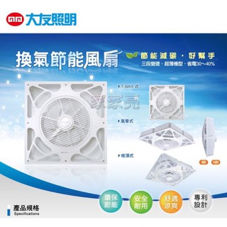 (A Light)附發票 大友 T-Bar 循環扇 DC 全電壓 輕鋼架 風扇 換氣 節能 威利 代工 保固一年