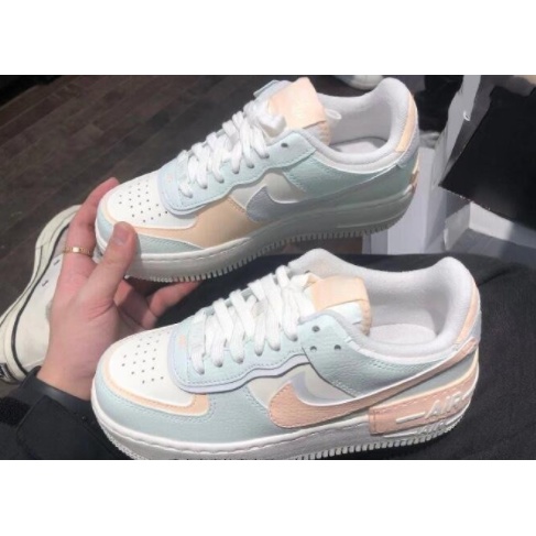 【潮鞋地帶】Nike Air Force 1  淡藍粉 馬卡龍 解構 中底 低幫 滑板鞋 女鞋 CU8591-104