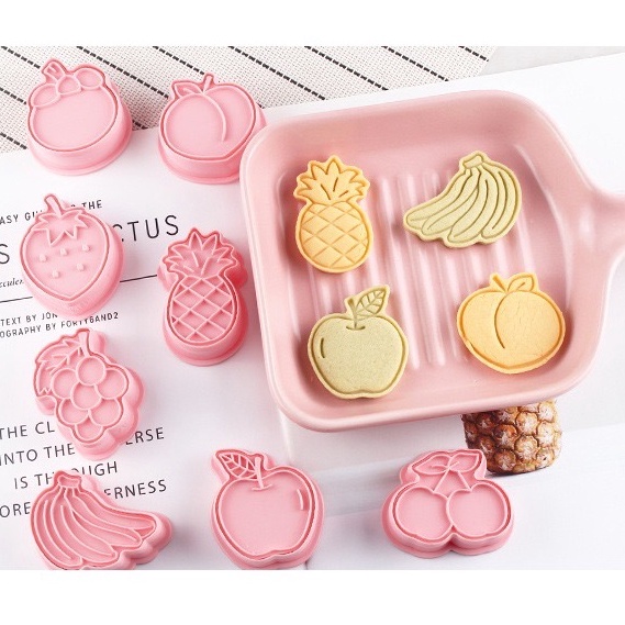 🌹甜食愛上我😋🌹 3d 立體 塑膠 餅乾模 具 水果 香蕉  蘋果 鳳梨 櫻桃 草莓 水蜜桃 葡萄 橘子 WD
