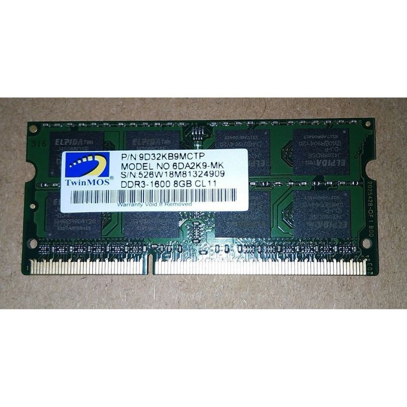 【賣可2店】勤茂 全新 DDR3-1600 8G 650元 筆電記憶體 正常電壓 1.5V