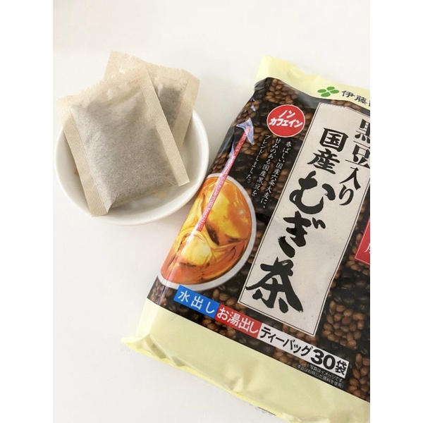 伊藤園 黒豆入り国産むぎ茶ティーバッグ 8g×30袋×20袋[10袋×2箱][送料