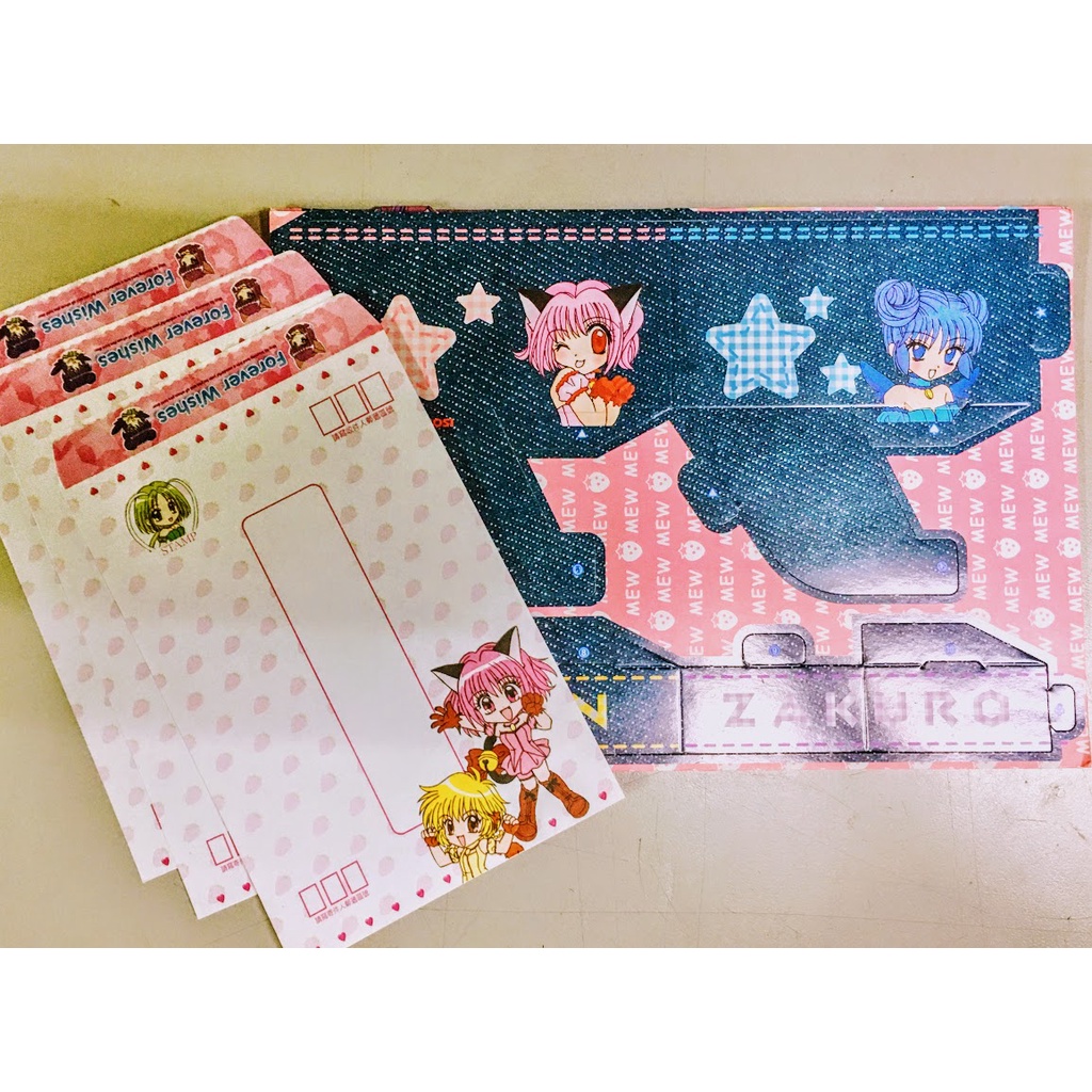 鈴鈴的賣場/2002年 東京喵喵 DIY紙盒+信封/貓貓戰隊/征海未亞/Nakayoshi/夢幻娃娃/日本雜誌附錄
