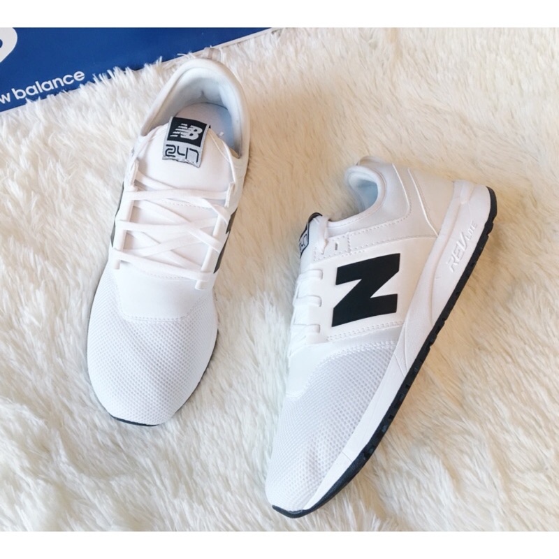 【CHII】韓國代購 New Balance 247 Classic 白 黑白 孔孝真 網布 白底黑N MRL247WB