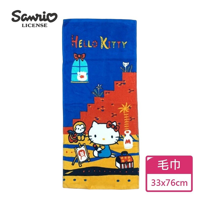 【Sanrio三麗鷗】凱蒂貓非日常毛巾 100%棉 33x76cm