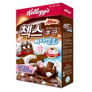 韓國🇰🇷 KELLOGG'S家樂氏 早餐脆片系列🥛 五穀網狀巧克力片杯麥片400g｜韓國直送 巧克力 脆片 韓熱榜✨