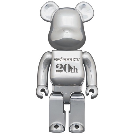 BE@RBRICK 20th Anniversary電鍍20週年 發光款 DEEP CHROME Ver.400％