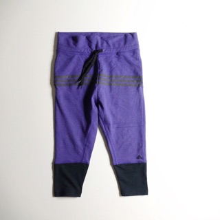 【愛迪達adidas】紫色彈性合身九分運動褲M