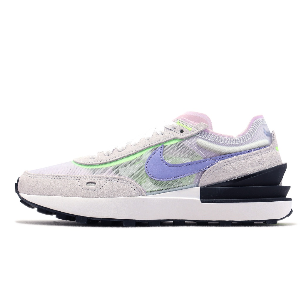 Nike 休閒鞋 Waffle One 灰 紫 解構 網布 半透明 女鞋 復古 【ACS】 DC2533-004