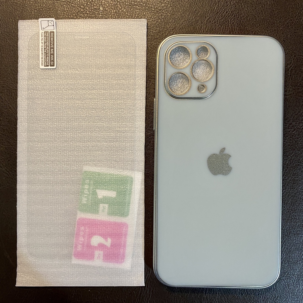 蘋果iphone 11 pro 秒變 13 pro ,直角電鍍邊 矽膠全包軟手機殼(遠峰藍色)，全新品，送鋼化膜