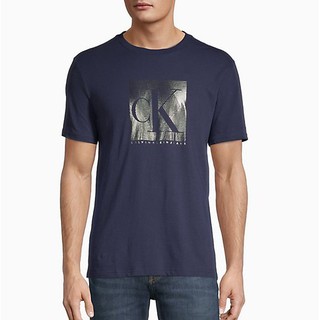 Calvin Klein T恤 短袖 純棉 男裝 LOGO款 短T-Shirt 圓領上衣 C71268 藍色CK(現貨)