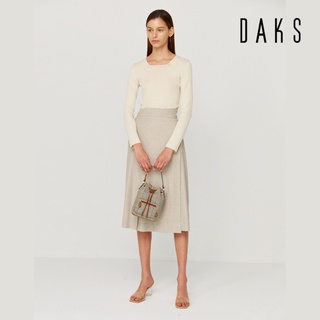 DAKS⎜MERCURY 棕色格紋中號水桶包托特包單肩斜挎包 Tote Shoulder Bag / 來自韓國首爾