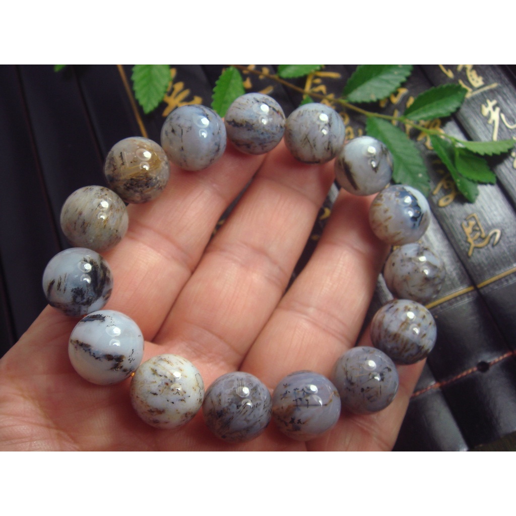 ◎臻品閣◎ 天然A貨髮絲玉髓《圓珠手鏈手珠》003~火山茅玉髓、金芒玉髓、髮絲玉髓