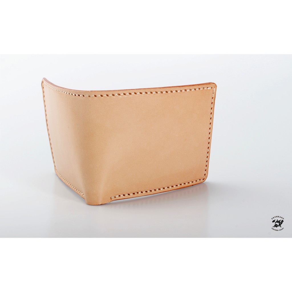 手工製作 酒鬼謹制drunkard 義大利植鞣革牛革goro S風格兩折短夾 皮夾 錢包原色 蝦皮購物