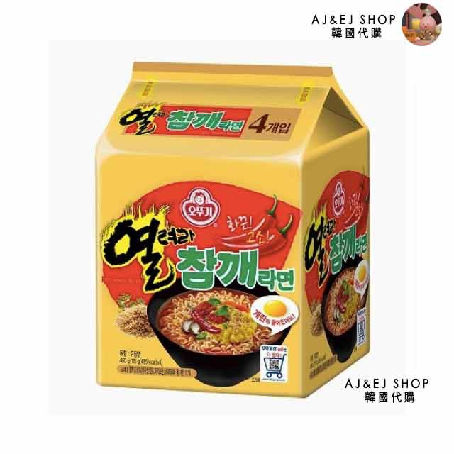 最新現貨 Ej 韓國代購 韓國ottogi不倒翁芝麻拉麵強辣版115g X 4入 蝦皮購物