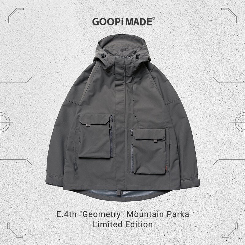 goopi E.4th "Geometry" Mountain Parka - Gray
