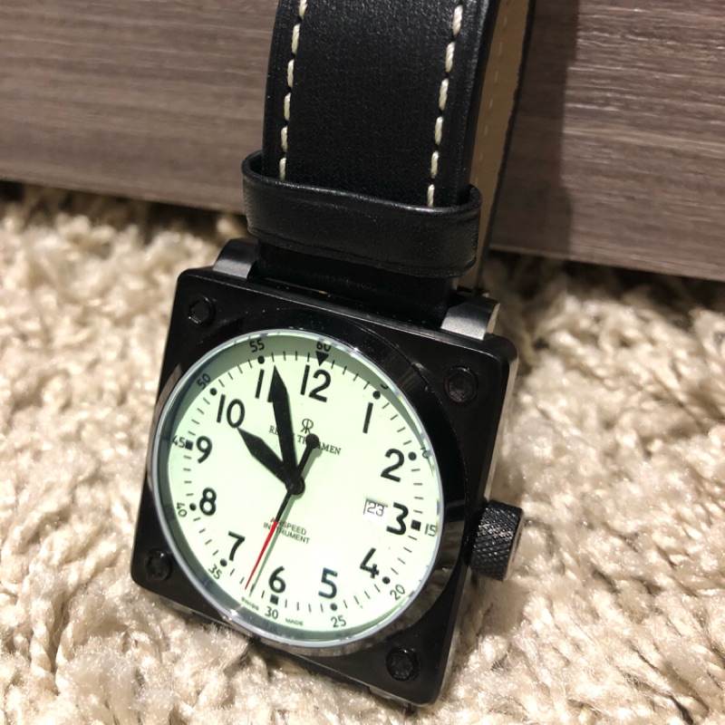 REVUE THOMMEN 超級領航者飛行機械錶-綠色/44x44mm 二手