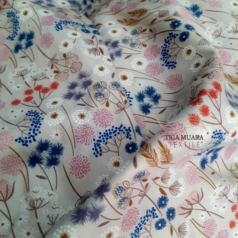 日本棉織物材料棉日本tokai senko花卉圖案