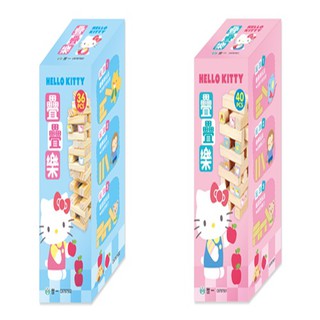 【世一】積木 木頭 原木 木製 兒童 疊疊樂 桌遊 玩具 Hello Kitty 小 中 C