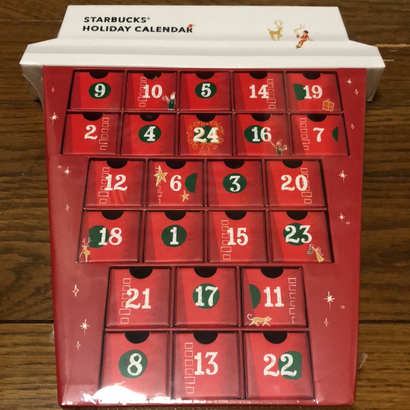 日本星巴克2018聖誕倒數糖果盒