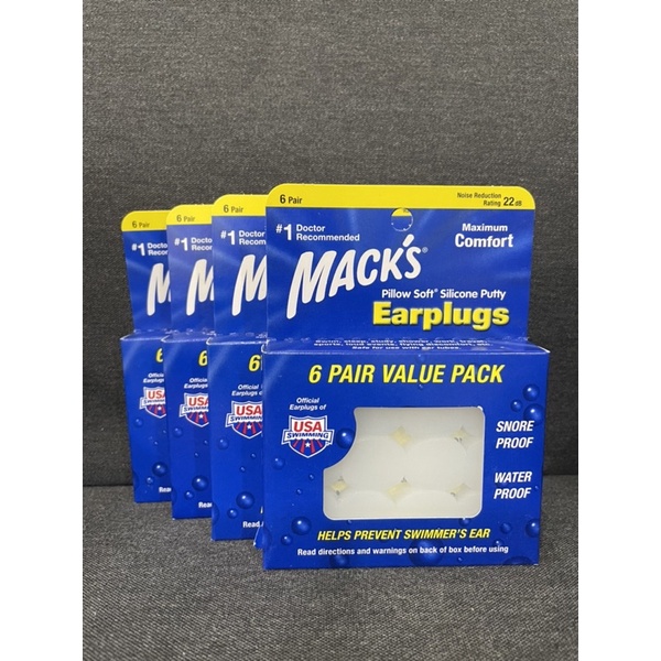 全新現貨在台！Mack's Pillow Soft Silicone Earplugs 軟質矽膠耳塞 抗噪音 游泳適用