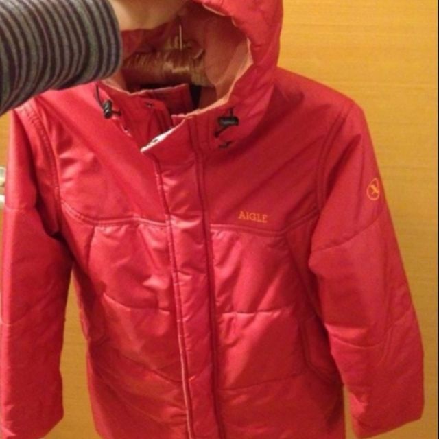 AIGLE 橘紅 保暖外套 size :150