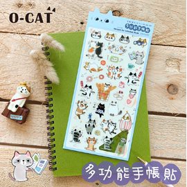 O-cat 貓咪多功能手帳貼.裝飾貼紙.透明貼紙.隨性貼 JSE-16