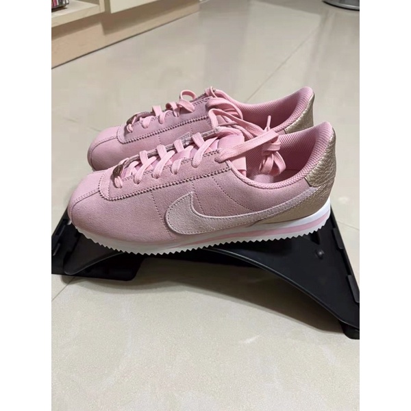 【全新僅拆】Nike 耐吉 女士 女鞋 Classic Cortez Leather 阿甘鞋 粉紅 粉金 燙金