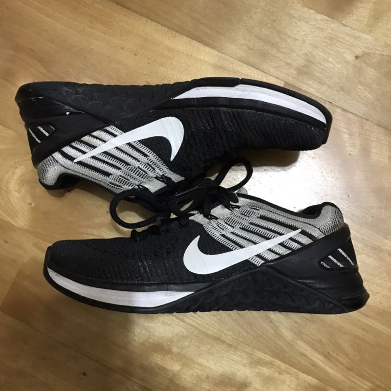 二手Nike Metcon DSX Flyknit黑白飛線女重訓鞋 女訓練鞋 37.5/23.5