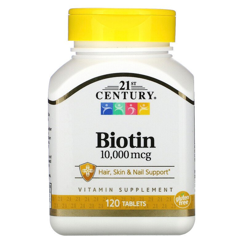 21st Century, Biotin 生物維生素，10,000 毫克，120 片