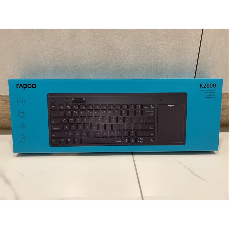 Rapoo 雷柏 K2800 無線觸控鍵盤 touchpad 觸控滑鼠 黑色 小鍵盤 二合一 注音