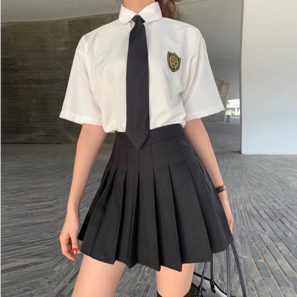 台灣出貨 Jk制服裙學院風襯衫三件套水手服電競少女女高中生制服jk 格紋制服短裙學生裝 蝦皮購物