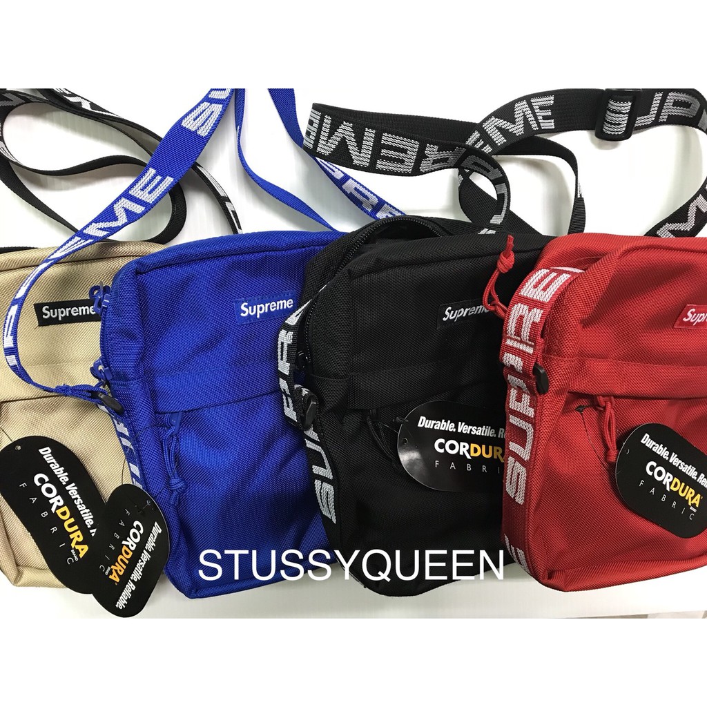 全新正品 現貨 2018 SS Supreme shoulder Bag 44代 44TH 側背包 黑紅卡其藍
