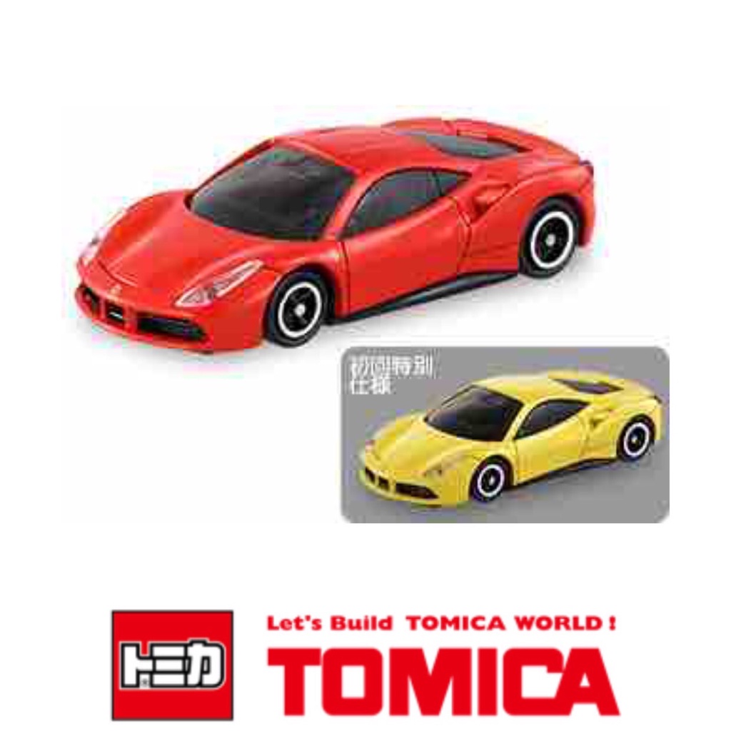 Tomica  No. 64 多美 小汽車 Ferrari 法拉利 488 GTB 2019年 新車貼