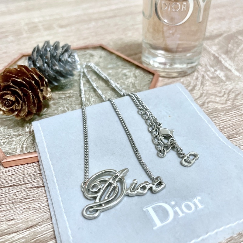 近全新 Dior vintage  字母 項鍊 迪奧 頸鍊 短鍊 Christian Dior 日本中古店