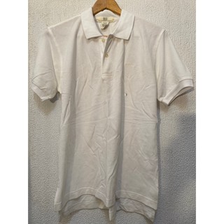 Net短袖Polo衫，白色素色網眼布Polo衫，休閒排汗運動Polo衫 尺寸M 運動衫 二手男裝