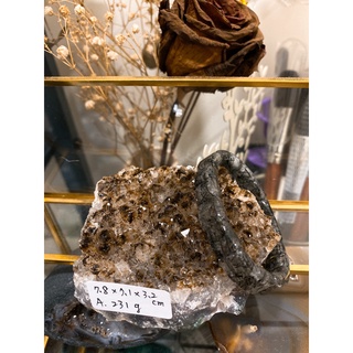 [ Half Face ] 天然石 水晶 礦石 手工創作飾品 消磁小物/ 天然原礦 巴西鈦晶片