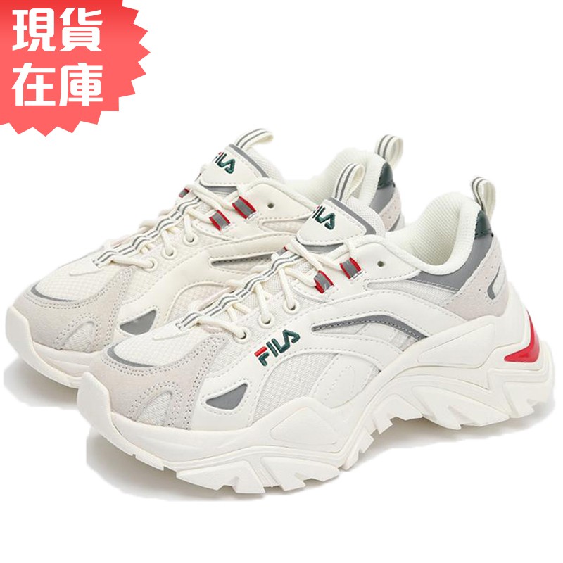 FILA INTERATION LIGHT 男鞋 女鞋 休閒 復古 BTS 韓版 米【運動世界】4-C107V-926