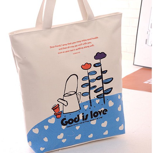☆十架之愛☆【全新】神是愛 God is love 加厚款帆布手提袋/購物袋/帆布包 基督福音商品