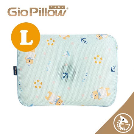 韓國 GIO Pillow 超透氣護頭型嬰兒枕頭 L號 水手熊藍【金寶貝】