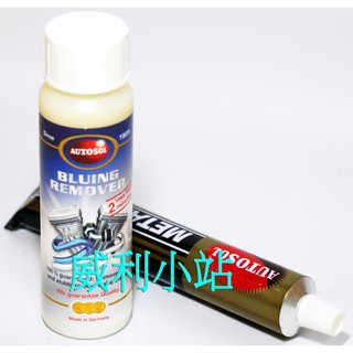 【超值組合】德國進口 AUTOSOL 排氣管熱暈痕清潔劑125ml+AUTOSOL金屬研磨亮光膏75ml 重機