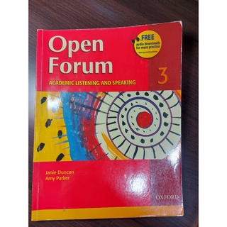 Open Forum-Academic Listening and Speaking